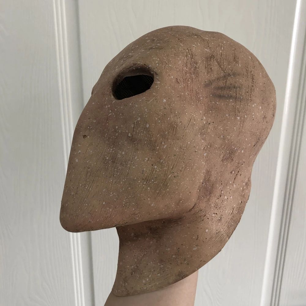 Mascaras Para Halloween Creepy Slenderman Mask Cospaly Horror Faceless Man Alien Skull Latex Helmet Carnival Dress Up Party