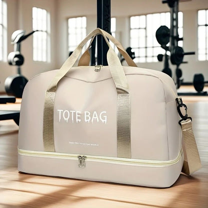 Multifunctional Large-Capacity Travel Duffle Bag with Adjustable Shoulder Strap, Durable Nylon Casual Gym Bag for Sports