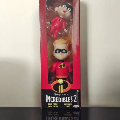Desenho animado da Disney Os Incríveis Todos os membros da família Figura de Anime Pvc Modelo de Mesa Enfeites de Brinquedo Acompanha Crianças Presentes de Aniversário