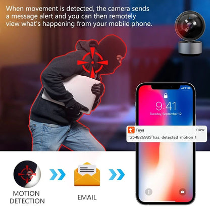 PEGATAH 5MP Wifi IP CameraVideo Surveillance Cam HD Night VIsion Two Way Audio Auto Tracking Cloud Smart Home Camera Tuya APP