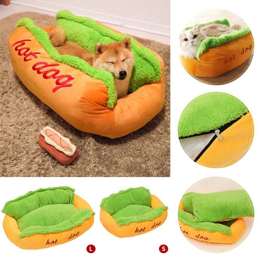 Cama para Animais de Estimação Casinha Cachorro Quente Sofá-Cama Canil Tapete Fibra Macia Cão Filhote Quente Removível Lavável Waterlon para Gatos