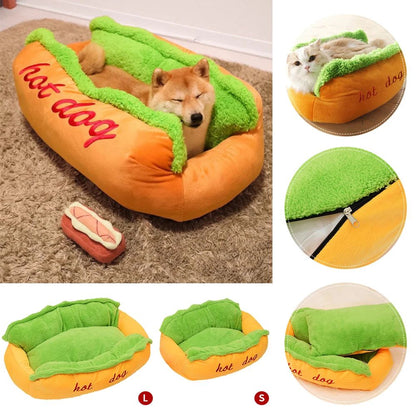 Cama para Animais de Estimação Casinha Cachorro Quente Sofá-Cama Canil Tapete Fibra Macia Cão Filhote Quente Removível Lavável Waterlon para Gatos