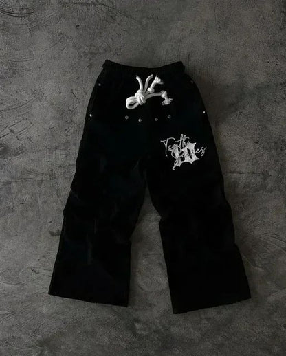 Hip Hop Yu-Gi-Oh Y2k Pants Baggy Sweatpants Men Elastic Waist American Streetwear Vintage Joggings Casual Pants Men Clothing