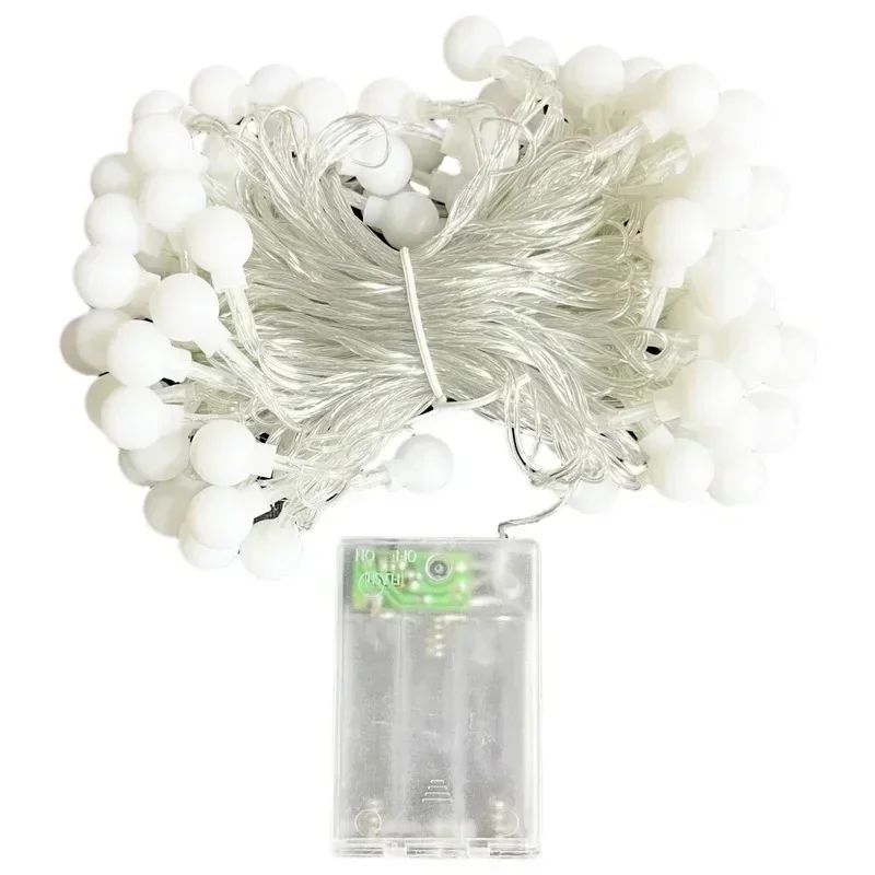 10/20/40/80/100LED Small White Ball String Lights USB/ Battery-powered Wreath Bedroom Wedding Camping Tent Christmas Decoration
