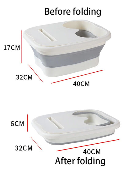 Balde de massagem para os pés dobrável, balde para imersão, bacia dobrável para spa de pés, banheira doméstica de sauna, banheira para pedicure