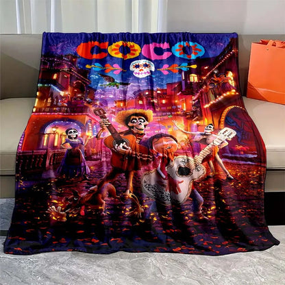 Soft Coco Miguel cartoon Blanket Warmth Plush Throw Blanket Bedspread Sofa Suitable for Living Room Bedroom Warm Blanket