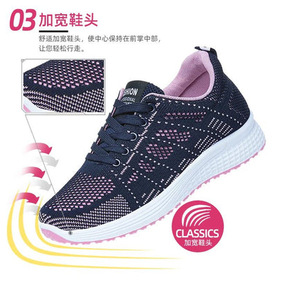 2025 Spring New Women's sneakers Soft soled Breathable flat Casual Shoes Trendy Sports Shoes Running Driving Shoes for women