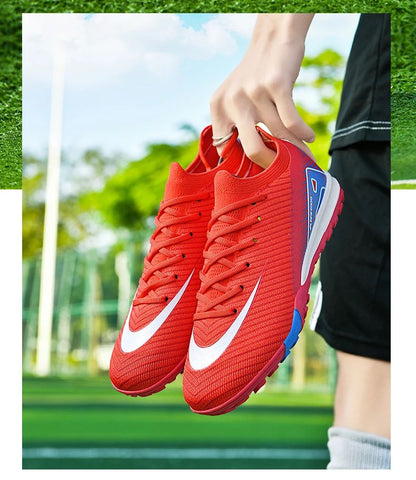 New Men Football Boots Cleats Long Spikes Outdoor Sport Soccer Shoes Adult Training Boys Non Slip Breathable Match Comfortable