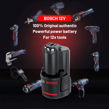 Bateria 100% Original Bosch 12V, 3000mAh, íons de lítio recarregável BAT411A BAT412 BAT412A BAT413 com Carregador de Bateria