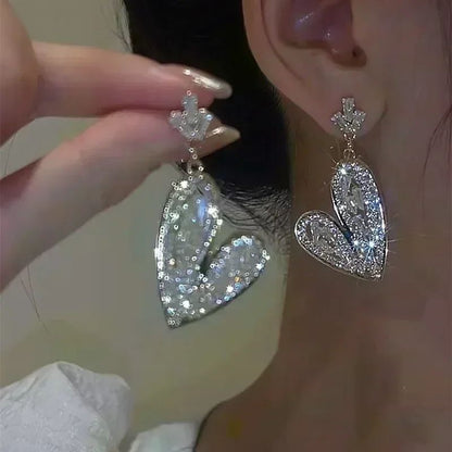 Nova Tendência de Moda Design Exclusivo Elegante e Requintado Brincos Retangulares de Zircônia Para Mulheres Joias Festa de Casamento Presentes Premium
