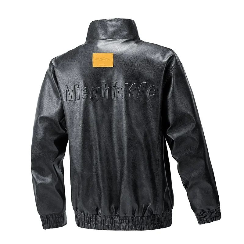 New Retro High Street Versatile Couple Motorcycle Fashionable Breathable Coat Winter Men Handsome Trendy Leather Jacket Comfort