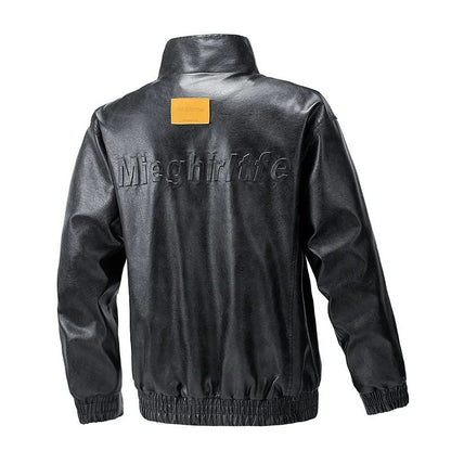 New Retro High Street Versatile Couple Motorcycle Fashionable Breathable Coat Winter Men Handsome Trendy Leather Jacket Comfort