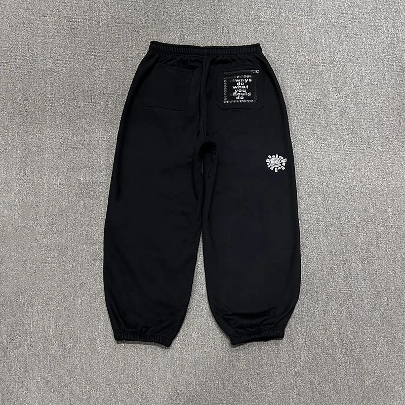 American High Street Black Sweatpants ADWYSD Pants Sunroll Fleece Zipper Pocket Men Women Cleanfit Trousers