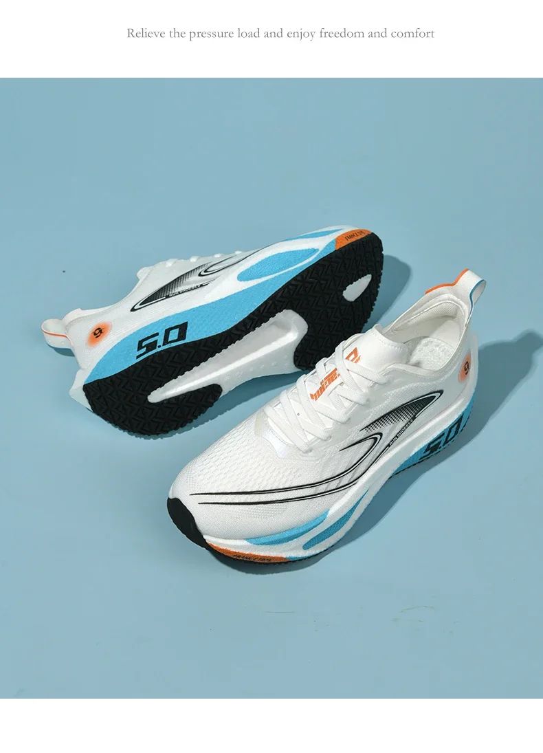 Unisex 2025 Full Carbon Plate Running Shoes Professional Marathon Racing Lightweight Bounce Cushion Breathable Sports Sneakers