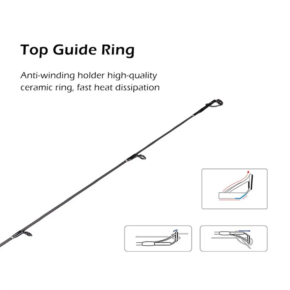 Vara de Pesca Mavllos Resolute Light BFS para Arremesso, Isca 0.8-7g, Linha 2-6lb, Ponta Sólida Rápida, 4 Seções, Carbono, para Pesca de Robalo e Spinning