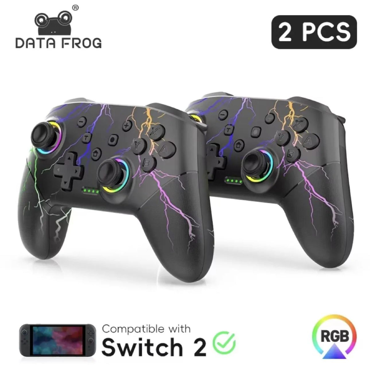 DATA FROG Wireless Pro Gamepad With HD Vibration Ergonomic Grip For Switch 2 Switch Lite Switch OLED Console Gaming Accessories