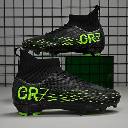 New Men Soccer Shoes High-top Futsal Cleats Sneakers Football Boots Grass High-quality Non-Slip Match Indoor Hot-selling FG/TF