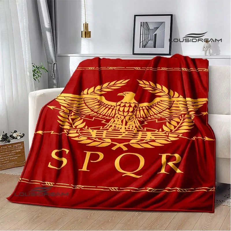 Roman SPQR logo printed blankets Children's warm blanket soft and comfortable blanket home travel blankets birthday gift