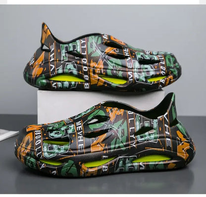 Clogs Men Waterproof Non-Slip Home Winter Warm Men Slippers Non-slips Ladies Soft Slippers Memory Foam Couples Shoes