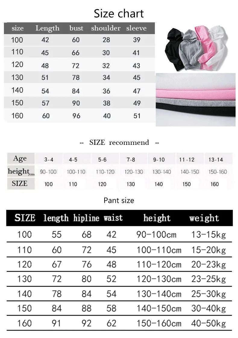 Kids NASA Fashion Casual Spring Autumn 2pcs Hoodie+jogging Pants Tracksuits 3-13 Years Boys Girls Trend Outfits Children Clothes