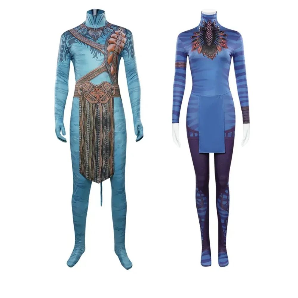 Movie Avatar Jake Sully Cosplay  Neytiri Costume 3D Printing Jumpsuits Women Men Zentai Bodysuit Halloween Carnival Party Suit