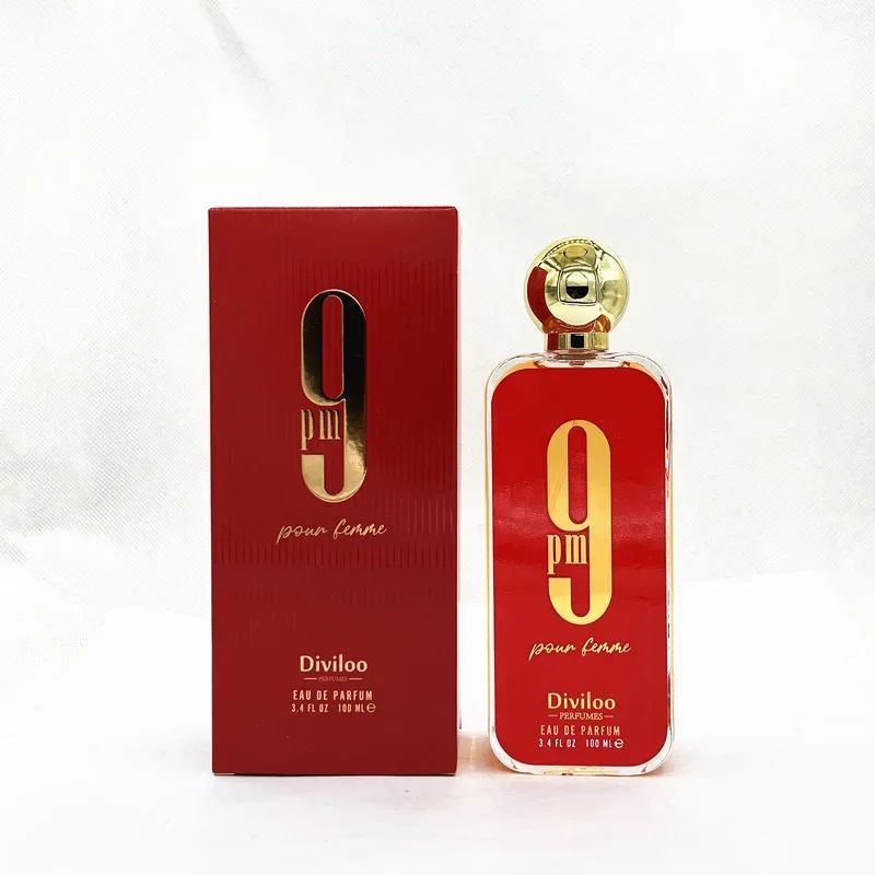 100ml/ 3.4oz 9pm 9am Perfume Masculino Frasco Leve Perfume Feminino Unissex Parfum Longa Duração Encantador Presente