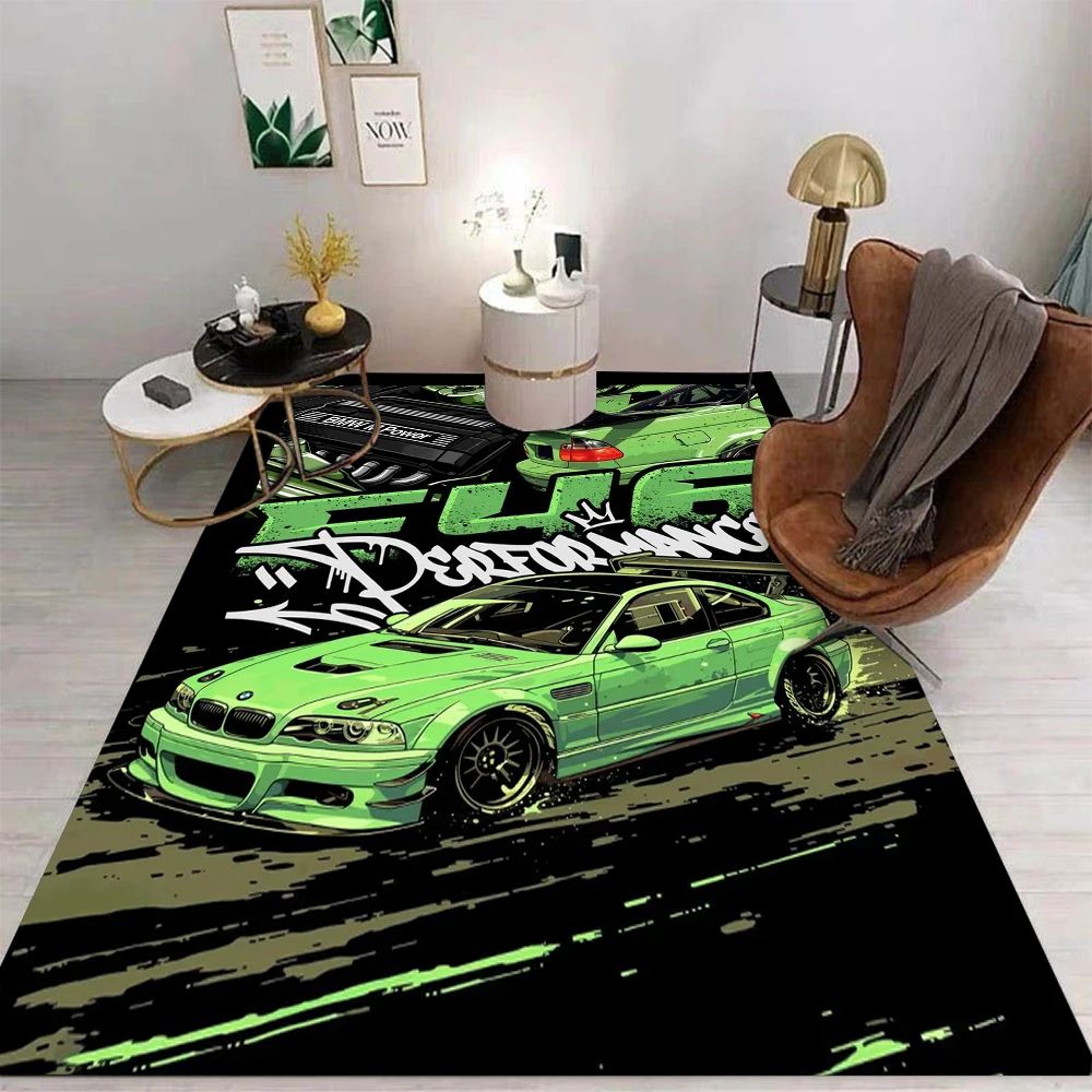 Miata Supra Car E36 Super Car Carpet for Living Room Decor Bedroom Soft Rugs Doormat Child Play Area Rug Nonslip Mat Kid Gift
