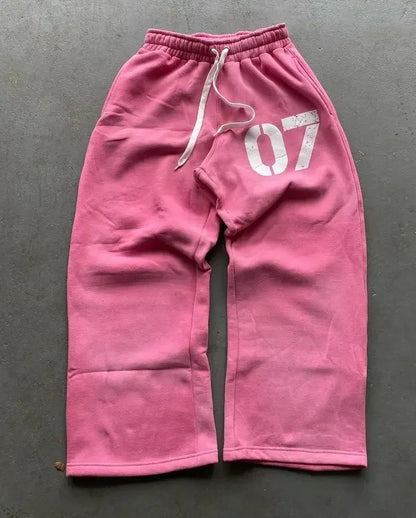 Calça Casual Bordada Cinza Y2k Camuflada Tática Funcional Masculina Feminina Premium Moletom com Cordão
