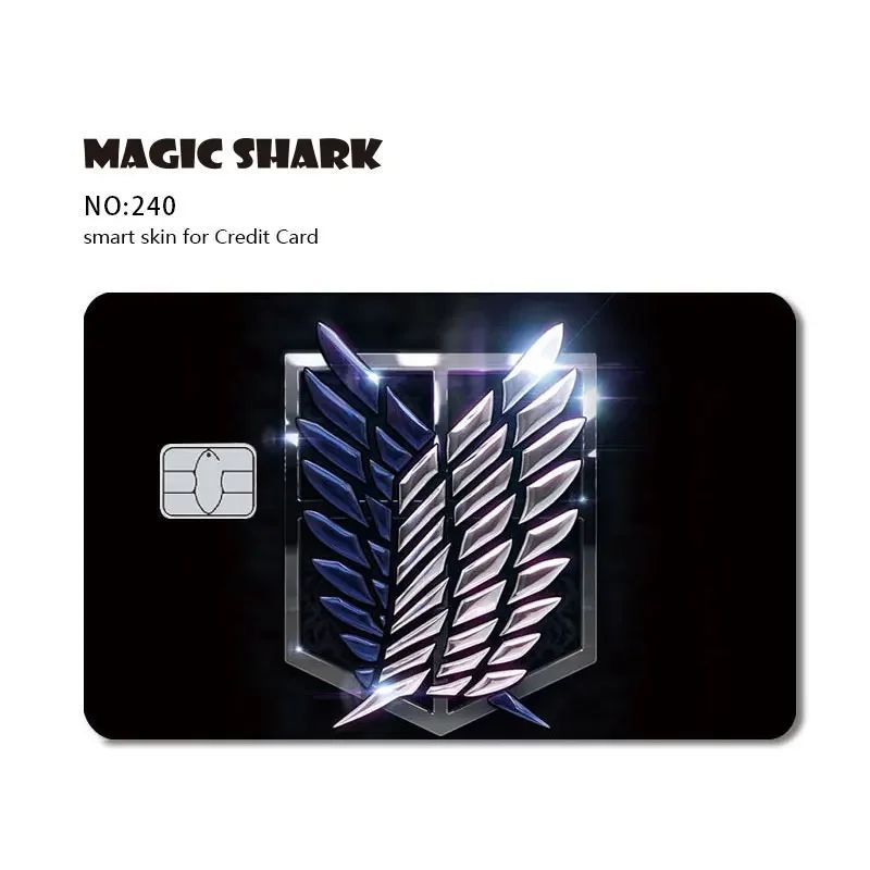 Magic Shark Sugar Daddy Meme Poke Money Funny Sticker Cover Skin Protective for Small Large Chip Credit Debit Card