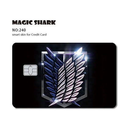 Magic Shark Sugar Daddy Meme Poke Money Funny Sticker Cover Skin Protective for Small Large Chip Credit Debit Card