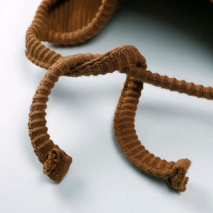 2025 Christmas Baby Suspender Pants with Hat Infant Knit Trousers Outfits Cute Toddler Newborn Casual Leggings Costumes