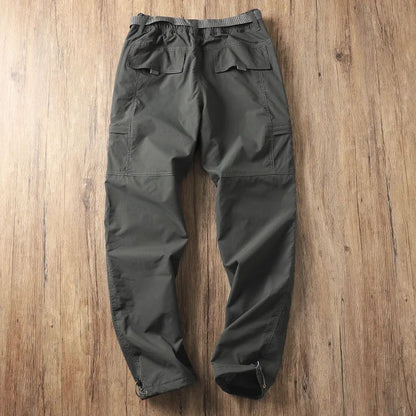 Calças Masculinas de Caminhada ao Ar Livre em Fleece Engrossado Corta-Vento Impermeável Soft Shell Reta Calças de Trabalho Resistentes ao Frio e Quentes