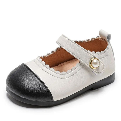 Classic Girls Fashion Princess Shoes New Patchwork Toddler Casual Shoes Spring Autumn Children Versatile Kids Walking Flat Shoes