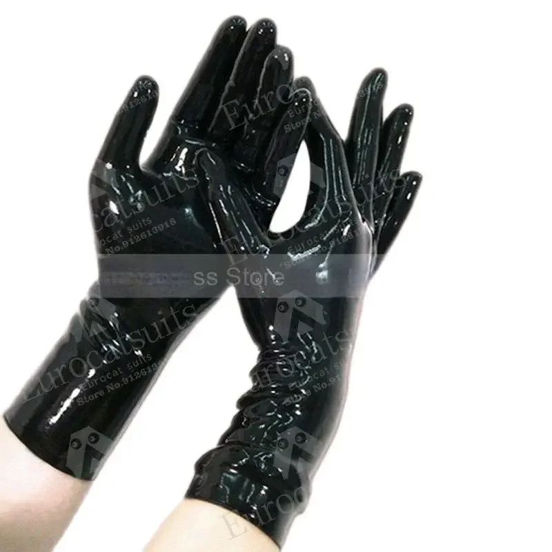customized gloves latex fetish men catsuit sexy fetish long gloves opera latex handmade rubber bodysuit for men cosplay
