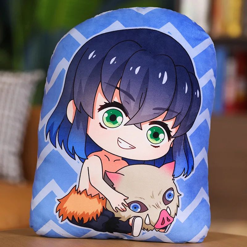 Kimetsu No Yaiba Plush Stuffed Pillows Demon Slayer Dakimakura Cute Anime Throw Pillow Kawaii Dolls Tanjirou Nezuko Back Cushion