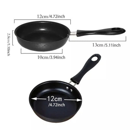 Mini Frigideiras para Omelete Panela para Fritar Ovo Frigideira para Bife Panela Antiaderente Panela de Ferro Fundido para Fritar Omelete e Panqueca 12/16/18cm