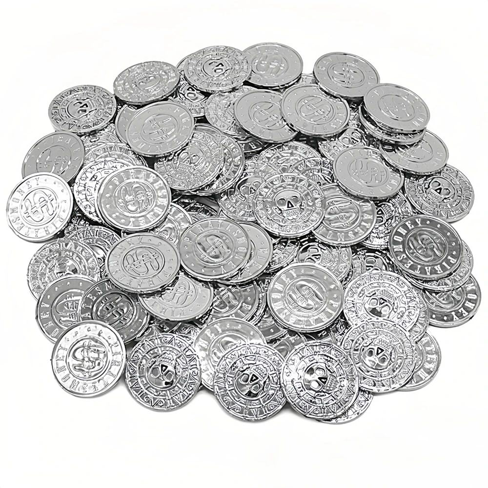 20/50/100pcs Retro Pirate Coin Party Supplies Gift Kids Favor Birthday Toys Halloween Decor Fake Treasure Plastic Game Coin