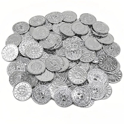 20/50/100pcs Retro Pirate Coin Party Supplies Gift Kids Favor Birthday Toys Halloween Decor Fake Treasure Plastic Game Coin