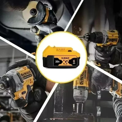 Bateria Original DeWALT 20V 5.0Ah 6.0Ah MAX FlexVolt para Ferramenta Elétrica DCB606 DCB205 DCB206 DCB209 DCB182 com Carregador