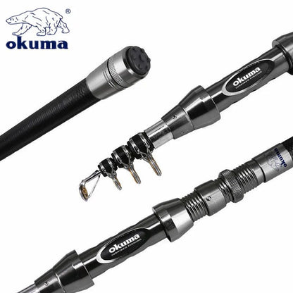 OKUMA New Carbon Rock Rod 1.5M/1.8M/2.1M/2.4M/2.7M Ceramic Guide Ring Water Drop Spinning Wheel Fishing Rod