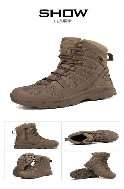 High Top Waterproof Men's Tactical Boots Hiking Shoes Large Size 47 Outdoor Sneakers Hiking Boots Non Slip Motorcycle Boots Men