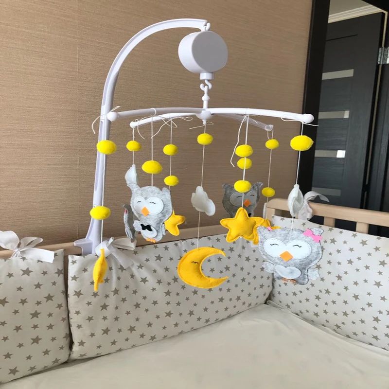 Baby Mobile Rattles Toys Baby Toys 0-12 Months Carousel Crib Holder Baby Mobile To Bed Bed Bell Mom Handmade Toys for Newborns