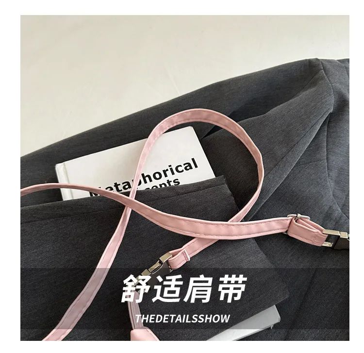 Sweet Embroidery Shoulder Bag Nylon Texture Pearl Pendant Crossbody Bag Small Bucket Handbag Women Canvas Luxury Cheongsam Bag