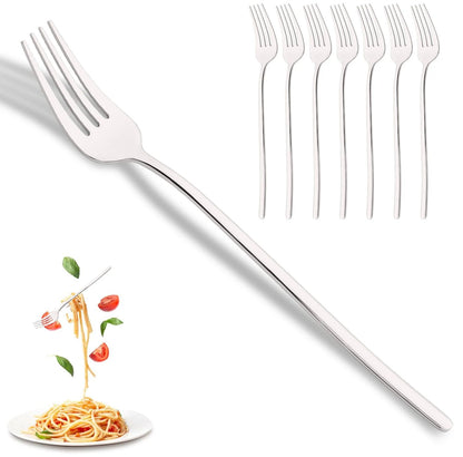 8 Garfos de Jantar Pretos Talheres Aço Inoxidável 18/10 Utensílios de Cozinha Ocidentais Conjunto de Garfos para Restaurante
