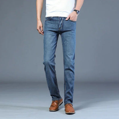 Mens High Quality Jeans Fashion Straight Denim Pants Men Classic Casual Jeans Male Plus Size Denim Trousers Ripped Jeans 28-40