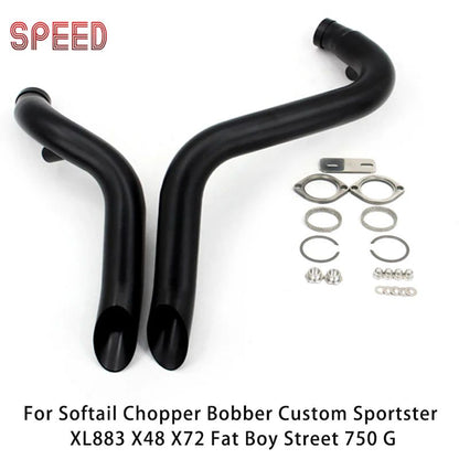 For Softail Chopper Bobber Custom Sportster XL883 X48 X72 Fat Boy Street 750 G Exhaust Muffler system Aluminum alloy Motorcycle