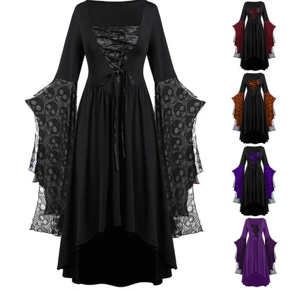 2024 Halloween Roleplay Women's Skeleton Strap Dress Colorful Cross-Border Fashionable Costume Skirt AE Stock Origin China