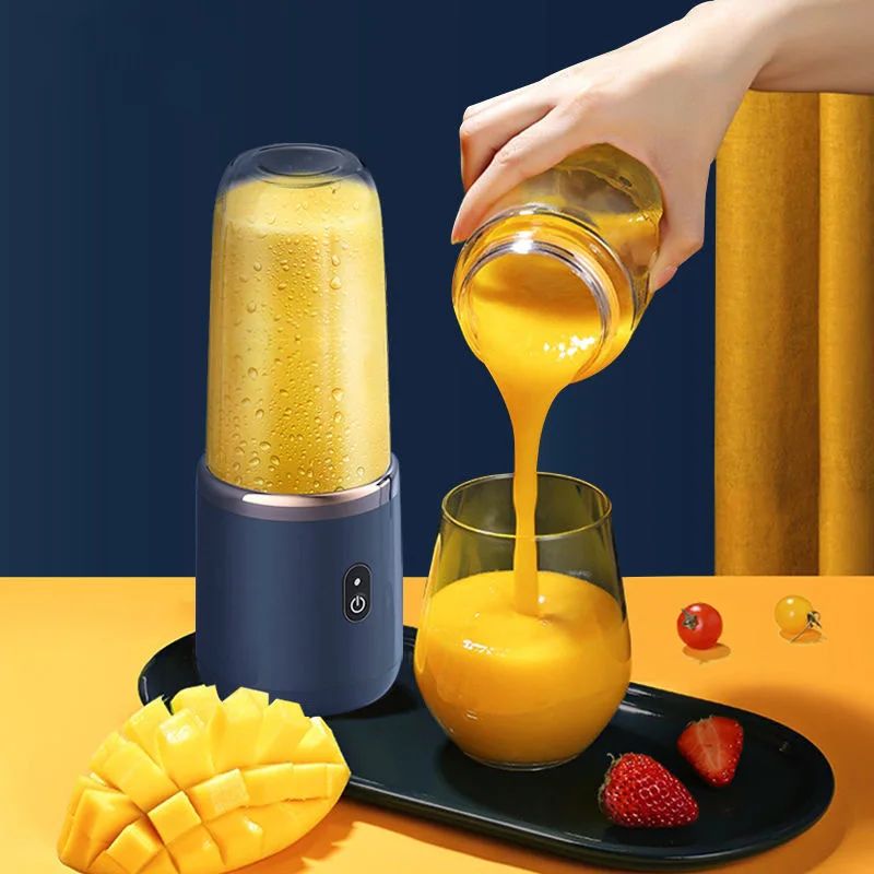 Liquidificadores Portáteis de Suco de Frutas Mini Garrafa Elétrica Pessoal de Verão para Casa USB 6 Lâminas Copo Espremedor Máquina para Cozinha