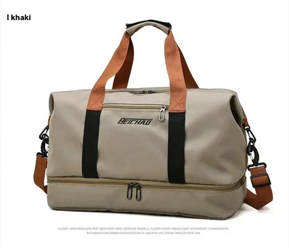 Mala de Viagem Esportiva de Grande Capacidade Bolsa de Viagem de Curta Distância Portátil Bolsas de Fitness Bolsa de Ombro Transversal Bolsas Masculinas Esportivas Impermeáveis ​​B