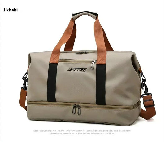 Mala de Viagem Esportiva de Grande Capacidade Bolsa de Viagem de Curta Distância Portátil Bolsas de Fitness Bolsa de Ombro Transversal Bolsas Masculinas Esportivas Impermeáveis ​​B